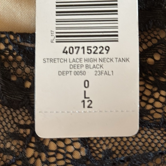 NWT Torrid Stretch Lace High Neck Tank In Deep Black - Picture 8 of 8